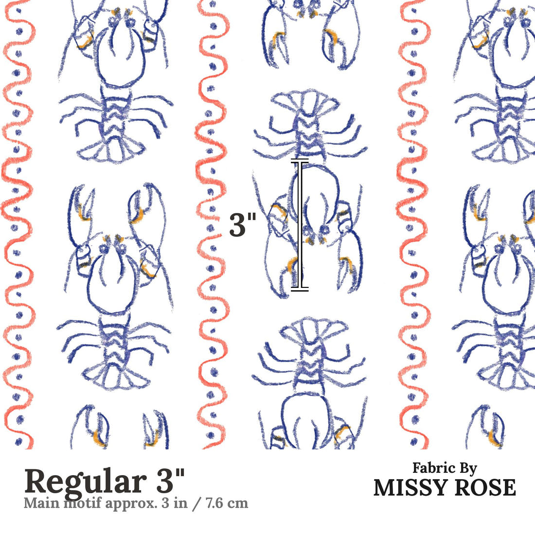 Laura Hamzic 20 Regular 3 inch print scale guide | Fabric by Missy Rose