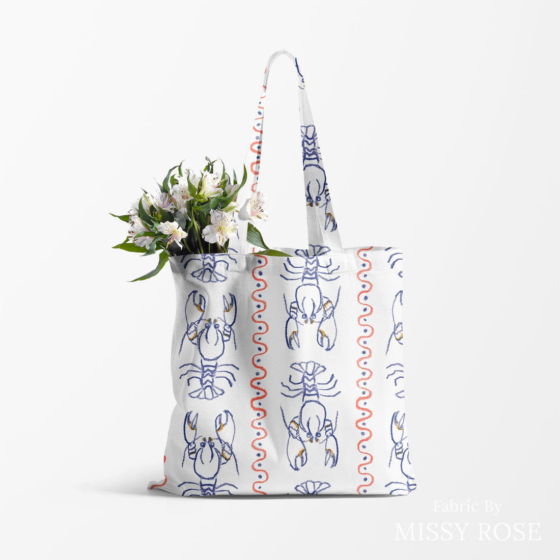 Laura Hamzic 20 made up as a tote bag - see how the print looks made up | Fabric by Missy Rose