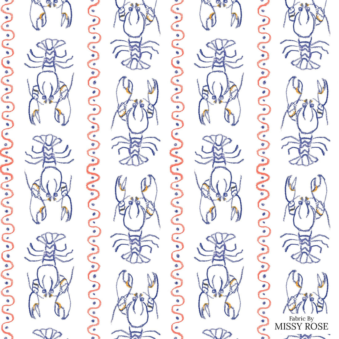 Laura Hamzic 20 - flat view of the print, zoom in for detail | Fabric by Missy Rose