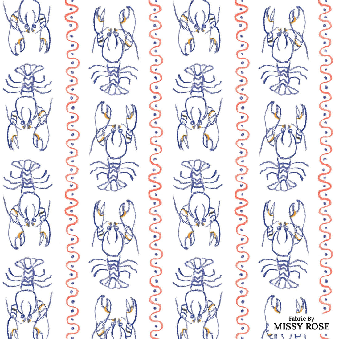 Laura Hamzic 20 - flat view of the print, zoom in for detail | Fabric by Missy Rose
