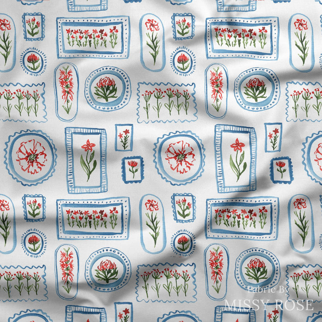 Laura Hamzic 21 draped fabric mockup - custom printed fabric by the metre | Fabric by Missy Rose