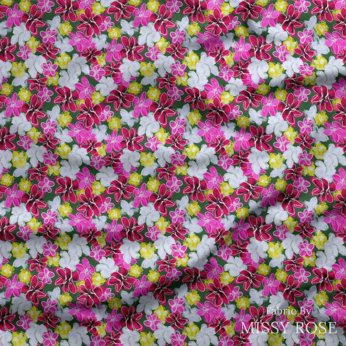 Laura Hamzic 22 draped fabric mockup - custom printed fabric by the metre | Fabric by Missy Rose