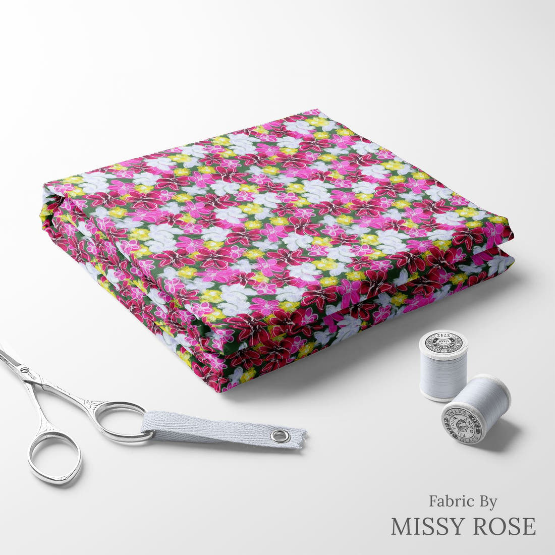Laura Hamzic 22 folded fabric stack with matching thread - pre-order fabric Australia | Fabric by Missy Rose