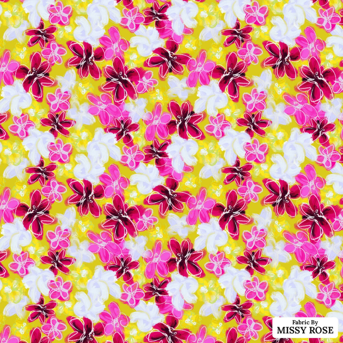 Laura Hamzic 23 - flat view of the print, zoom in for detail | Fabric by Missy Rose