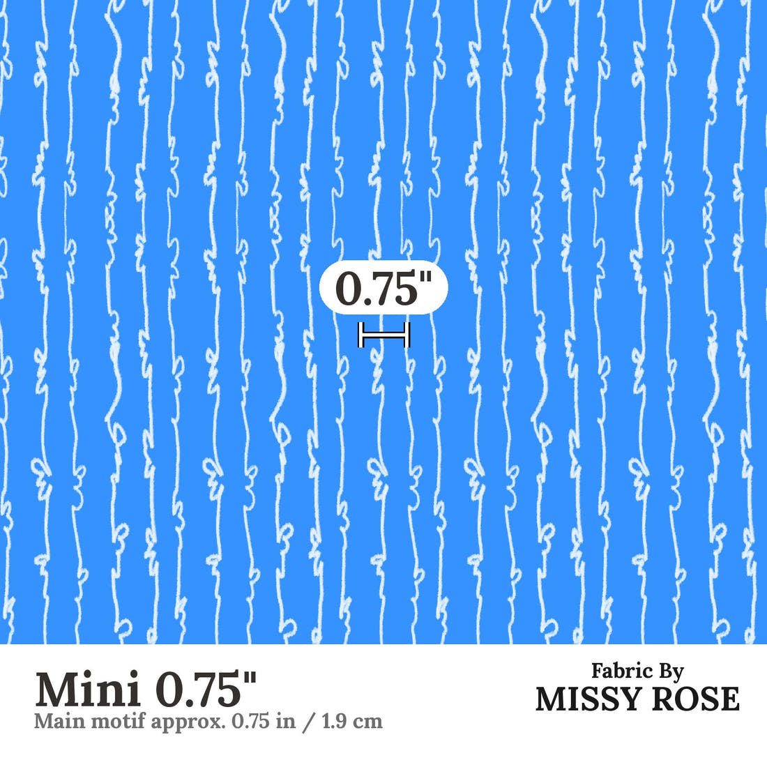 Laura Hamzic 24 Mini 0.75 inch print scale guide | Fabric by Missy Rose