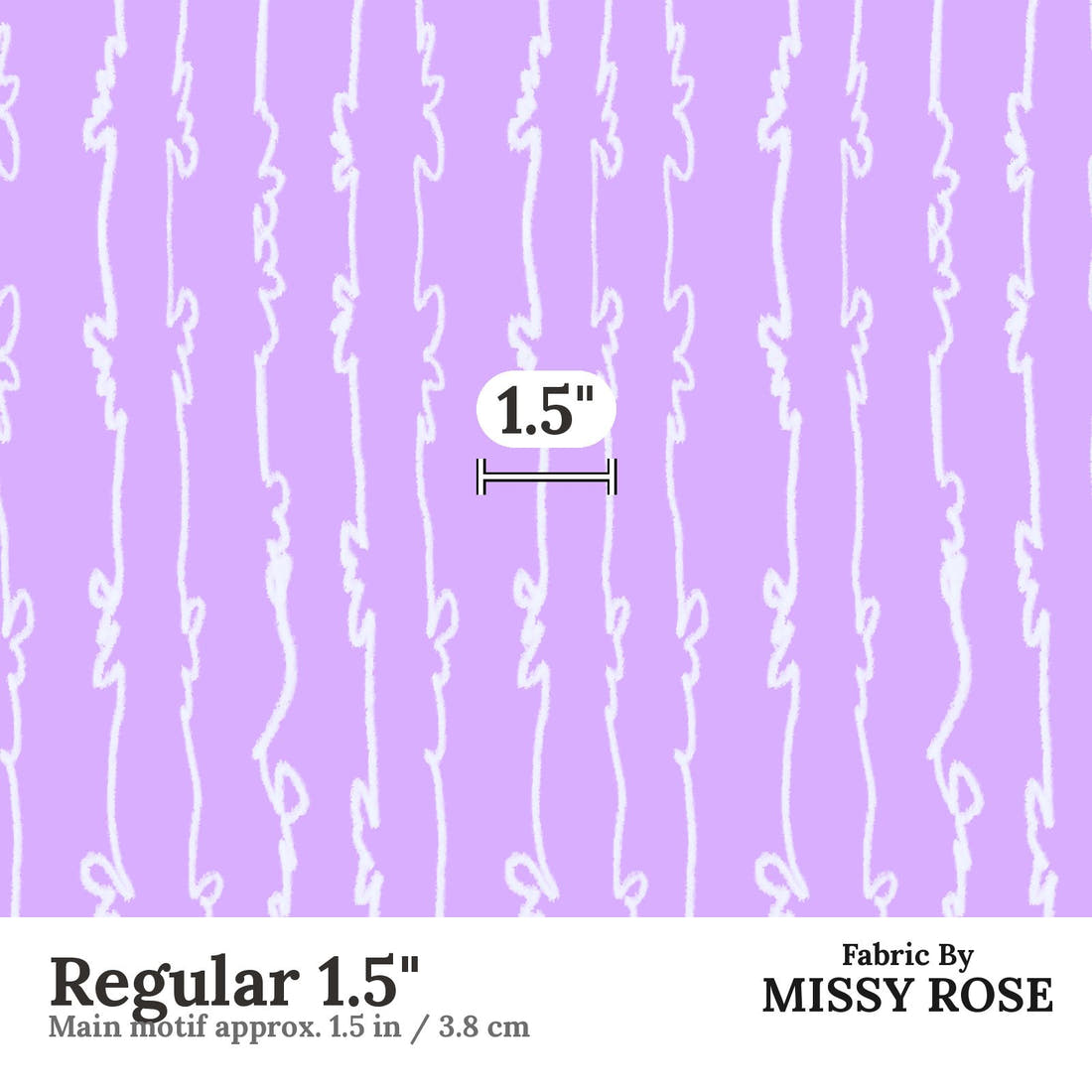 Laura Hamzic 25 Regular 1.5 inch print scale guide | Fabric by Missy Rose