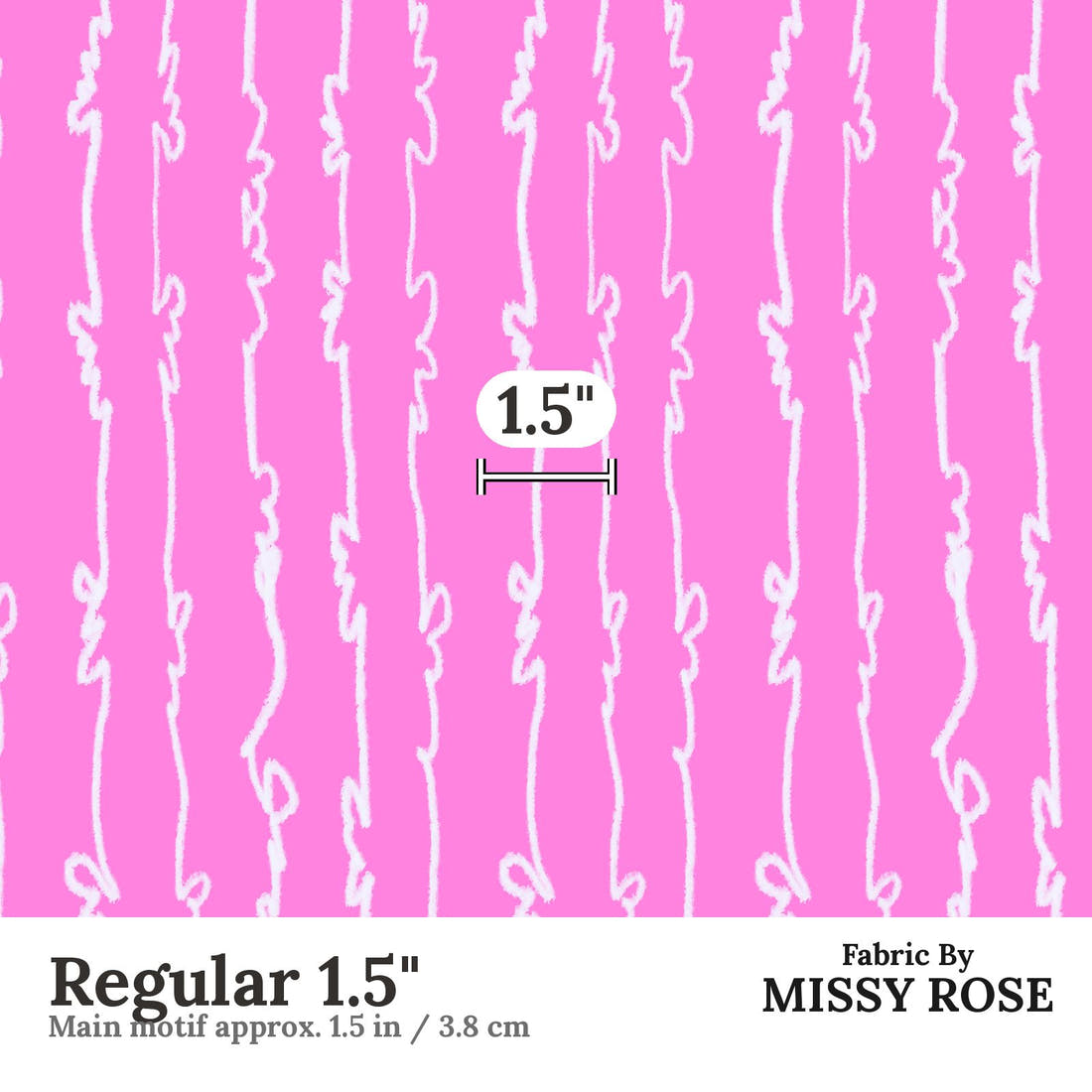 Laura Hamzic 26 Regular 1.5 inch print scale guide | Fabric by Missy Rose