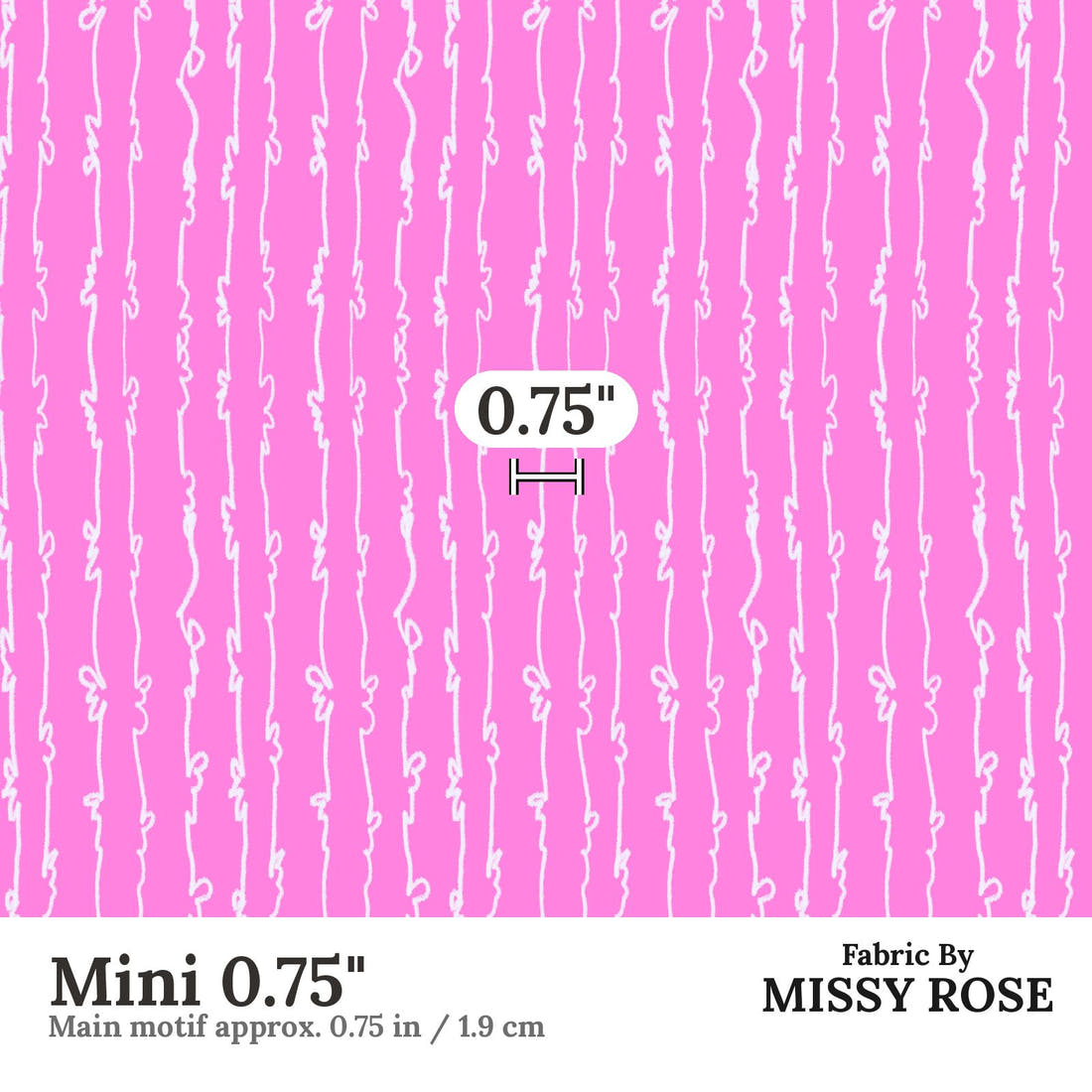 Laura Hamzic 26 Mini 0.75 inch print scale guide | Fabric by Missy Rose