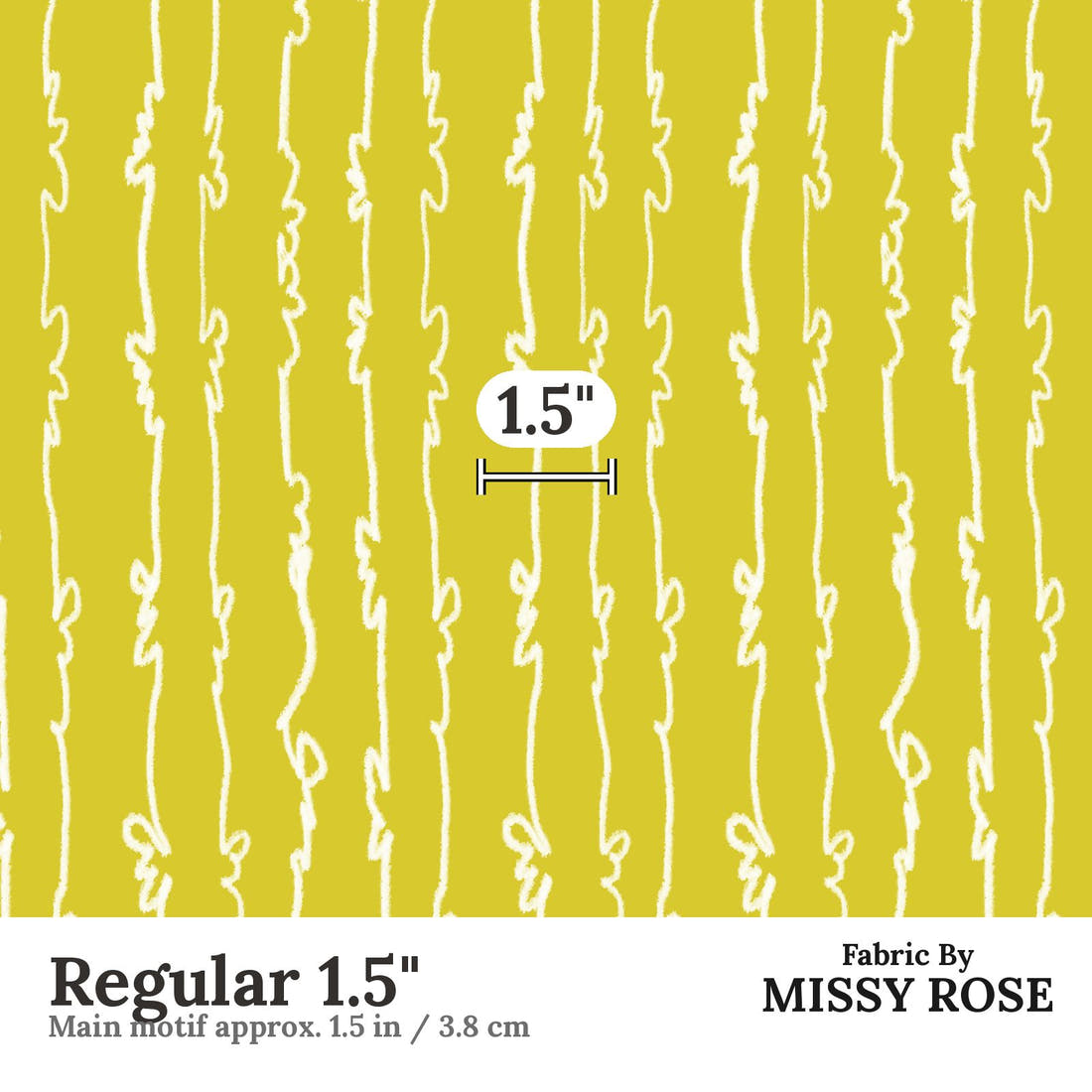 Laura Hamzic 27 Regular 1.5 inch print scale guide | Fabric by Missy Rose