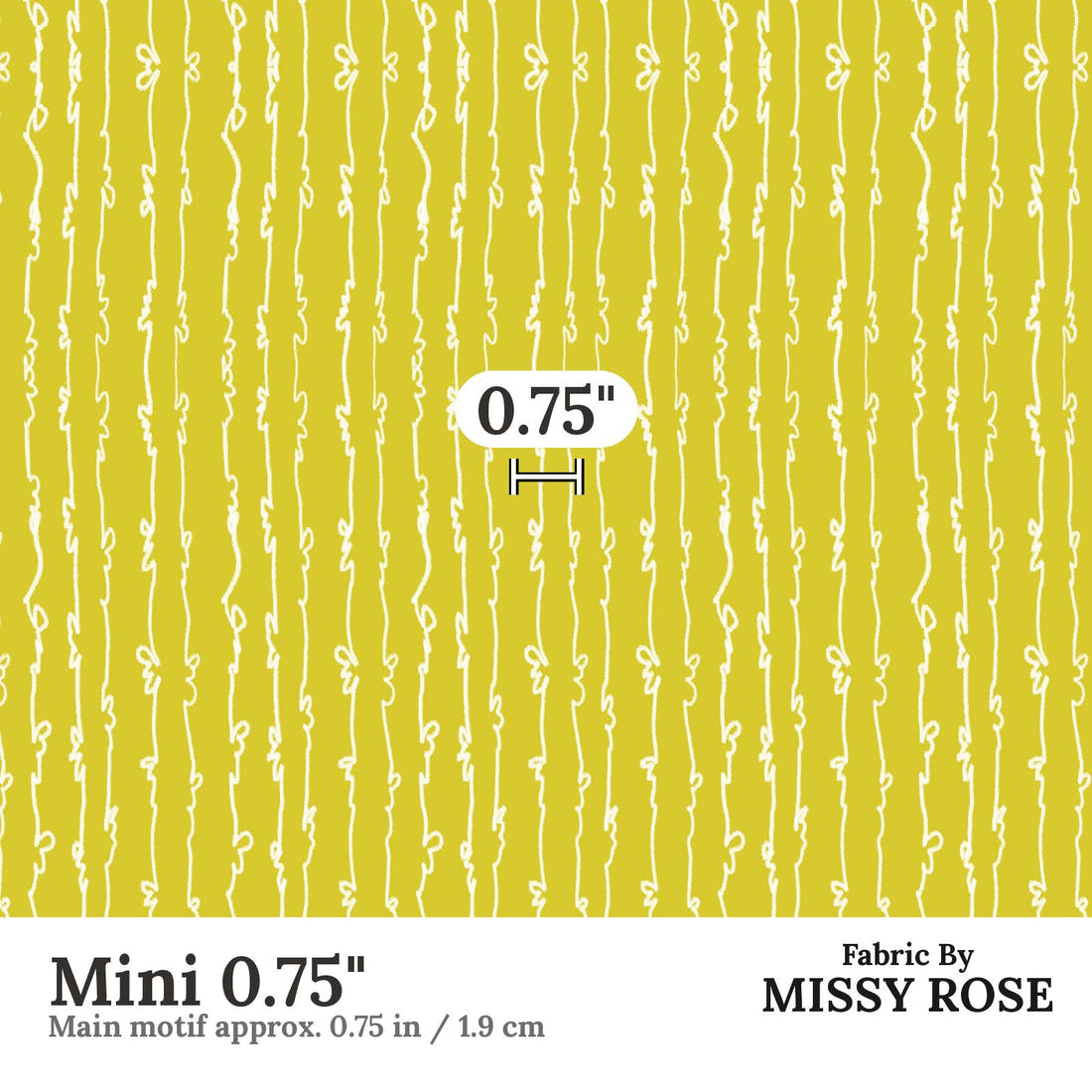 Laura Hamzic 27 Mini 0.75 inch print scale guide | Fabric by Missy Rose