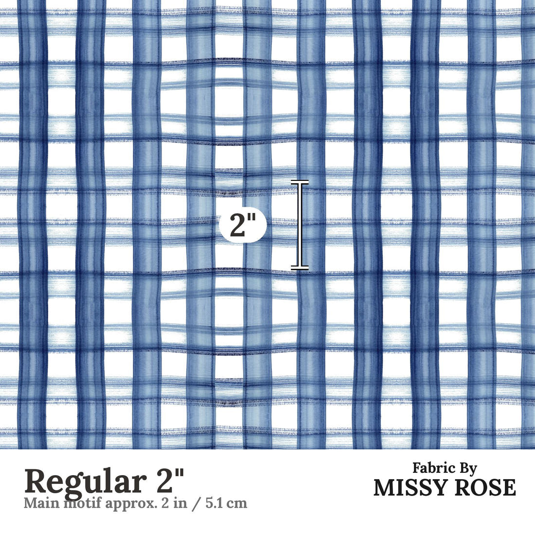 Laura Hamzic 29 Regular 2 inch print scale guide | Fabric by Missy Rose