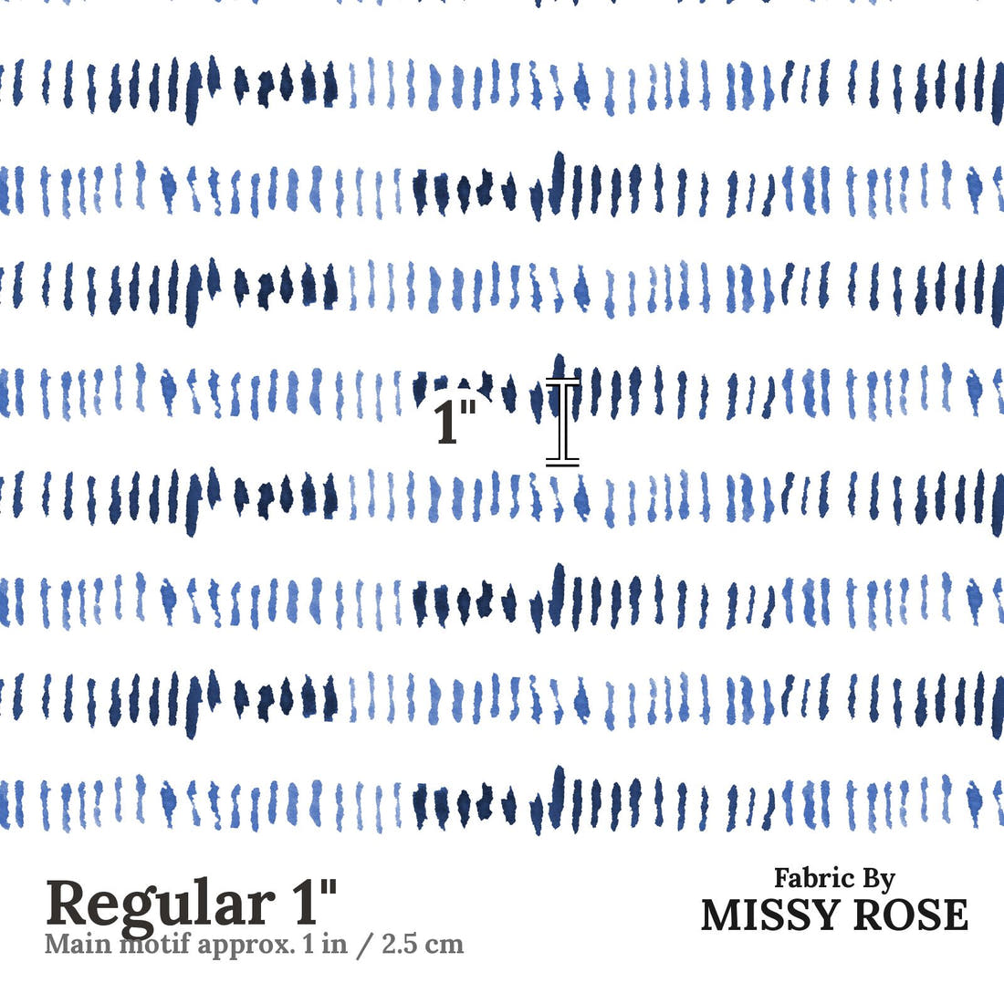 Laura Hamzic 32 Regular 1 inch print scale guide | Fabric by Missy Rose