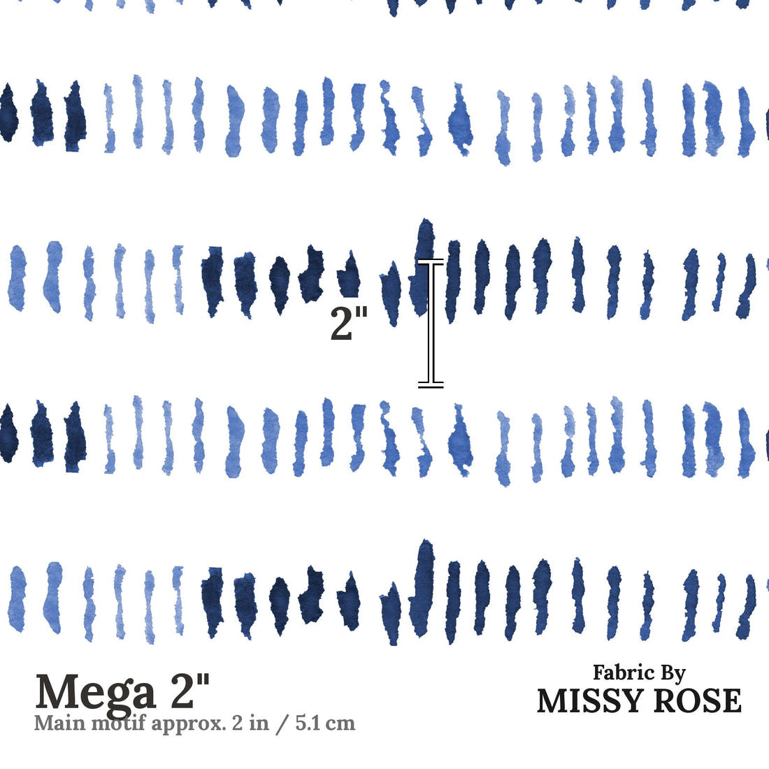 Laura Hamzic 32 Mega 2 inch print scale guide | Fabric by Missy Rose