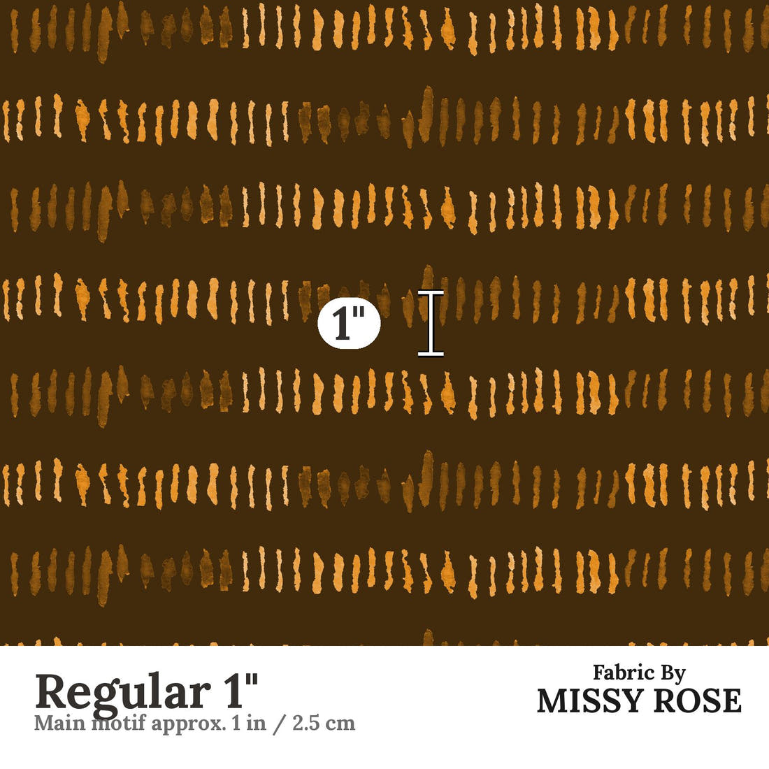Laura Hamzic 33 Regular 1 inch print scale guide | Fabric by Missy Rose