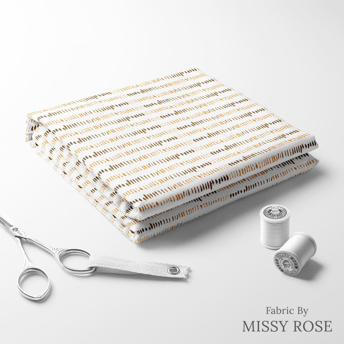 Laura Hamzic 34 folded fabric stack with matching thread - pre-order fabric Australia | Fabric by Missy Rose