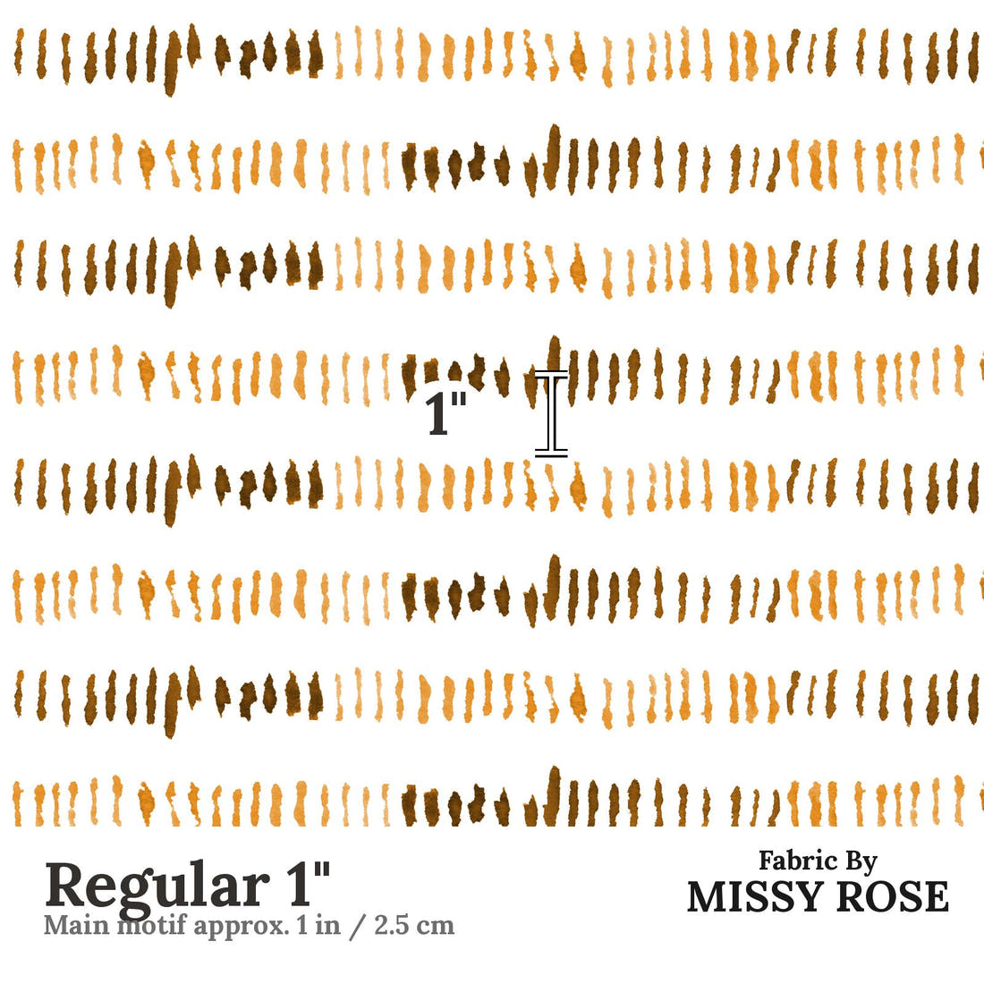 Laura Hamzic 34 Regular 1 inch print scale guide | Fabric by Missy Rose