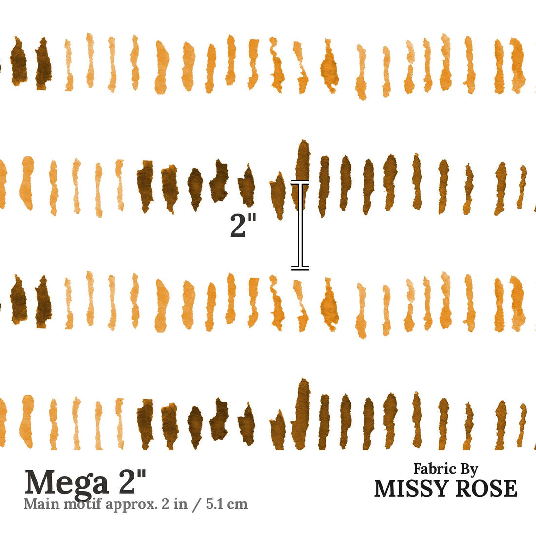 Laura Hamzic 34 Mega 2 inch print scale guide | Fabric by Missy Rose