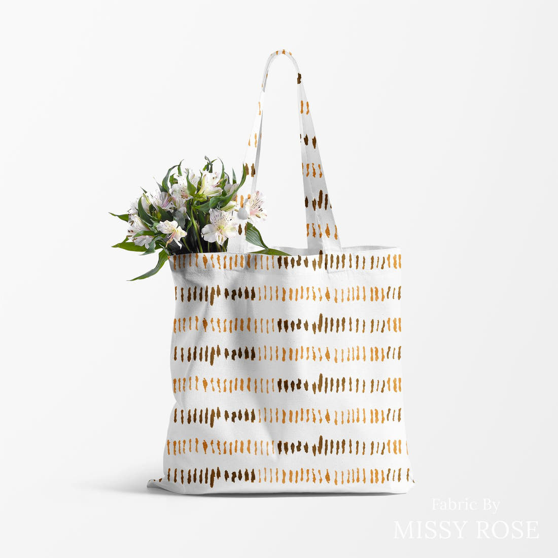 Laura Hamzic 34 made up as a tote bag - see how the print looks made up | Fabric by Missy Rose