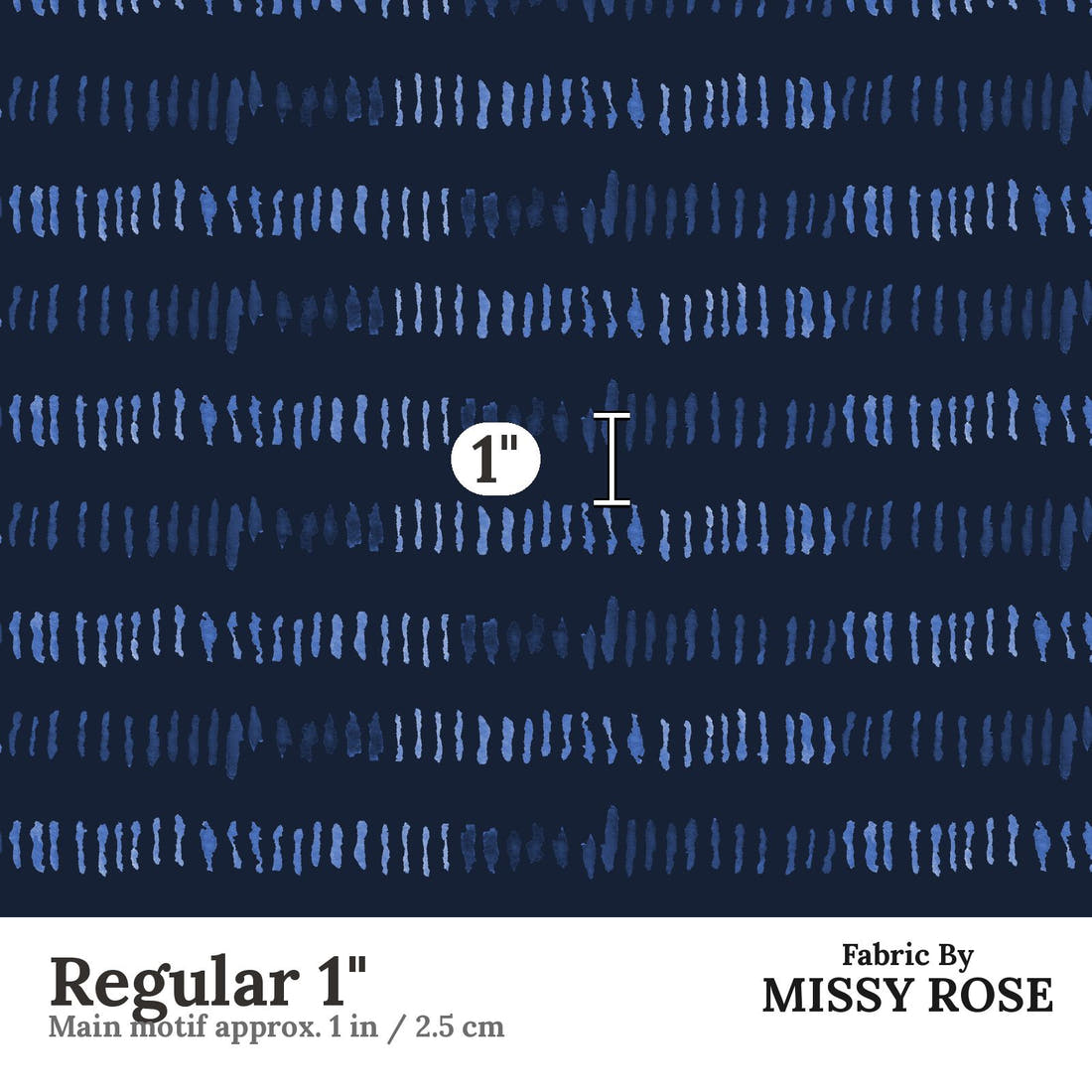 Laura Hamzic 35 Regular 1 inch print scale guide | Fabric by Missy Rose