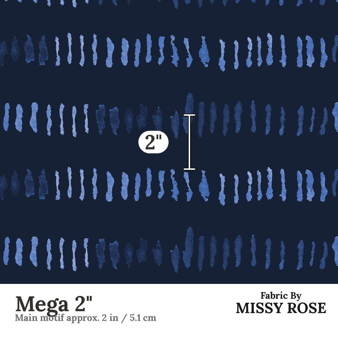 Laura Hamzic 35 Mega 2 inch print scale guide | Fabric by Missy Rose