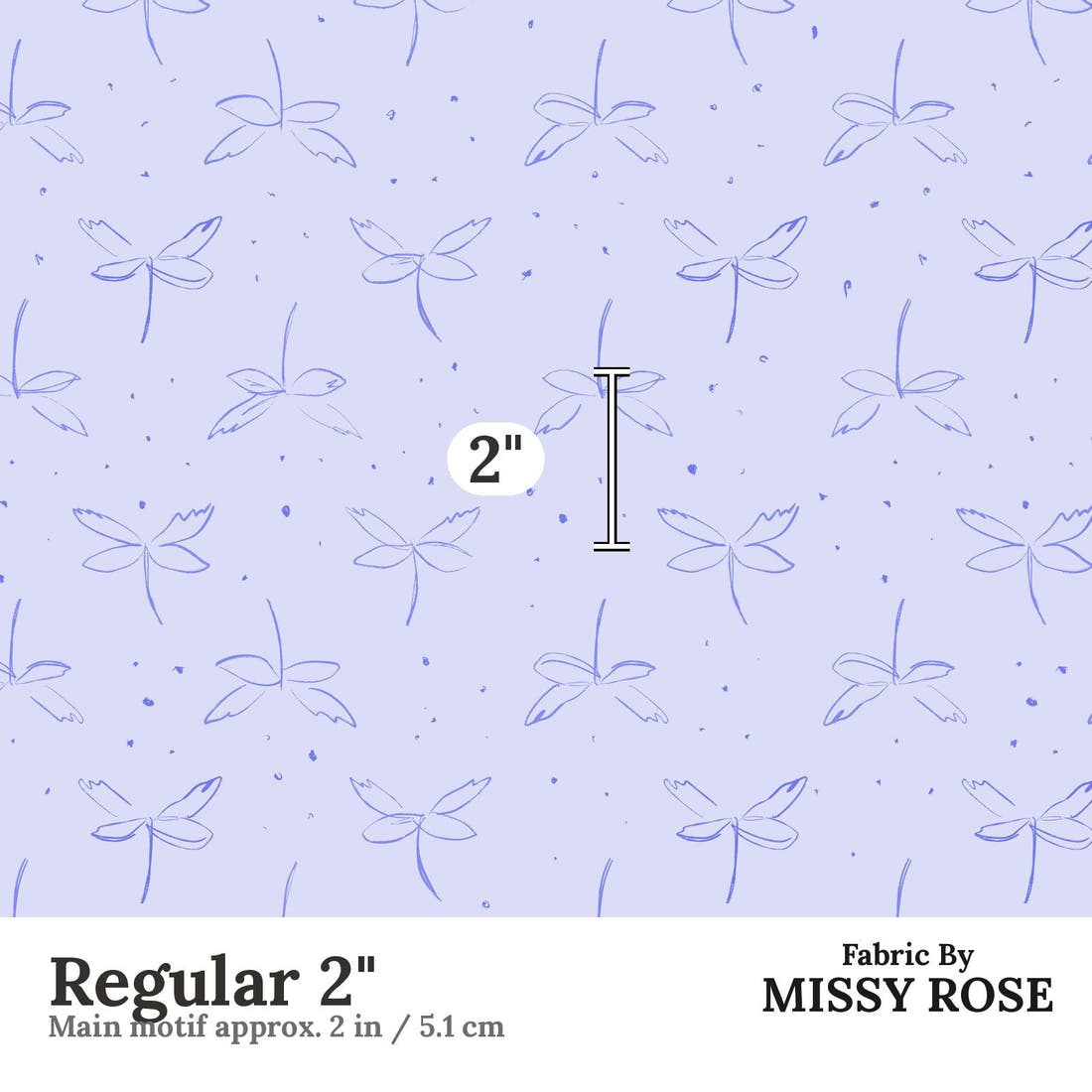 Laura Hamzic 36 Regular 2 inch print scale guide | Fabric by Missy Rose