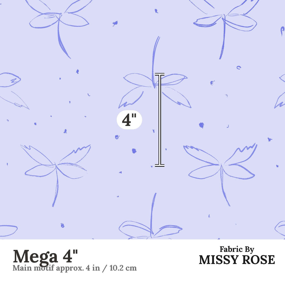Laura Hamzic 36 Mega 4 inch print scale guide | Fabric by Missy Rose