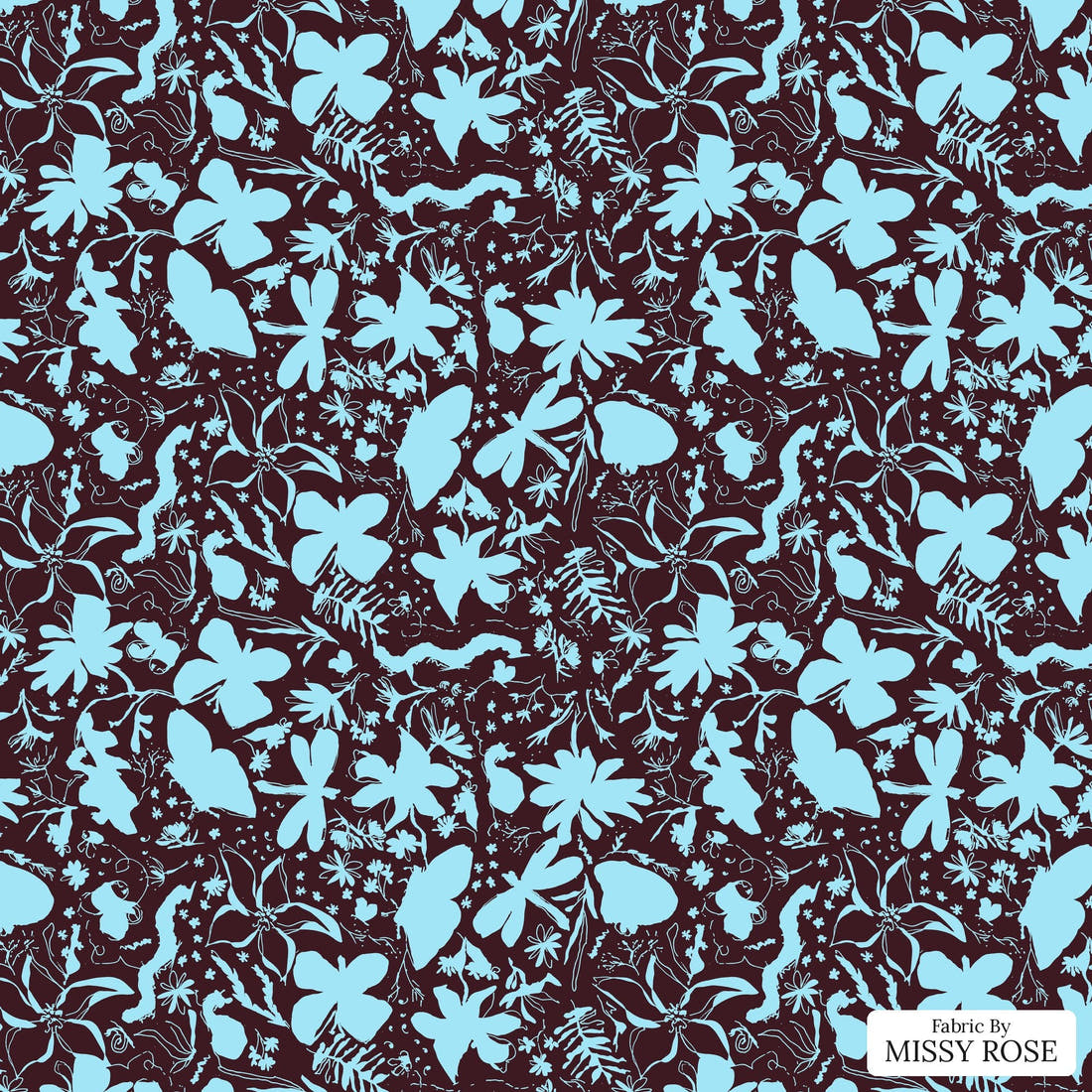 Laura Hamzic 38 - flat view of the print, zoom in for detail | Fabric by Missy Rose