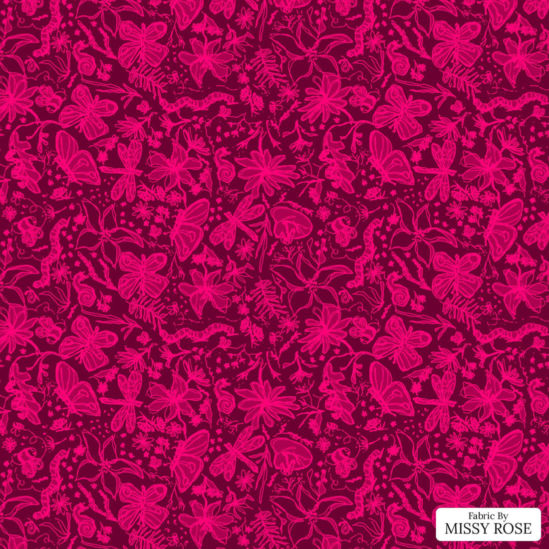 Laura Hamzic 39 - flat view of the print, zoom in for detail | Fabric by Missy Rose