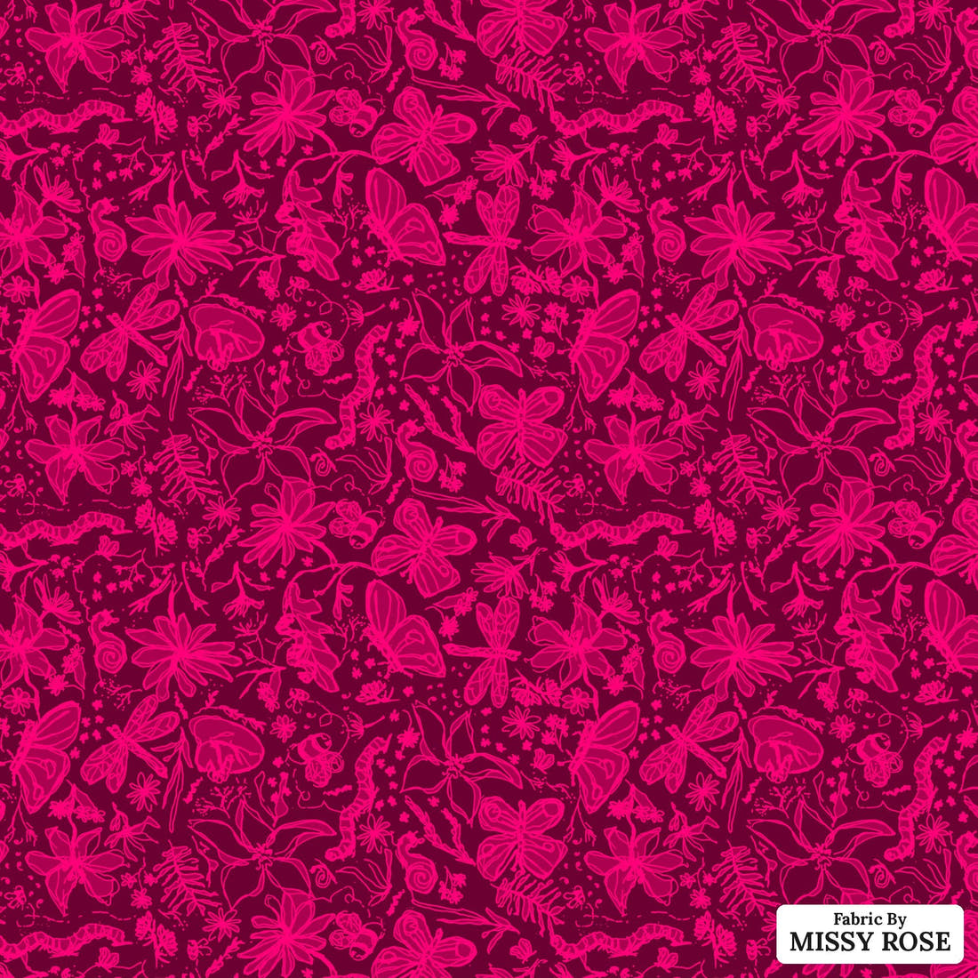 Laura Hamzic 39 - flat view of the print, zoom in for detail | Fabric by Missy Rose