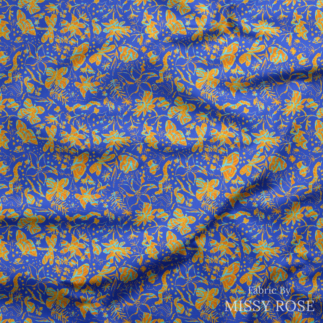 Laura Hamzic 40 draped fabric mockup - custom printed fabric by the metre | Fabric by Missy Rose