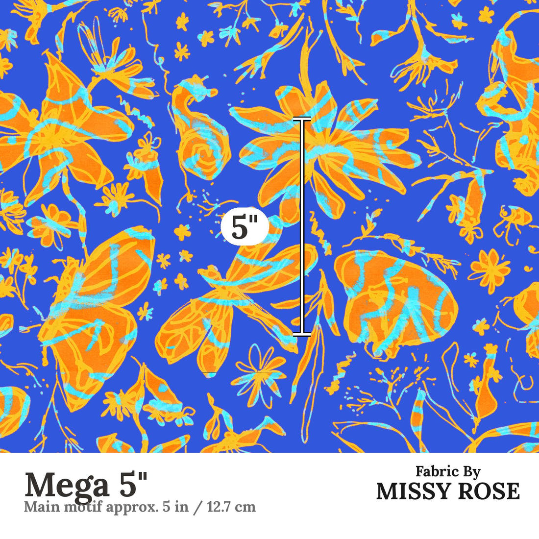 Laura Hamzic 40 Mega 5 inch print scale guide | Fabric by Missy Rose
