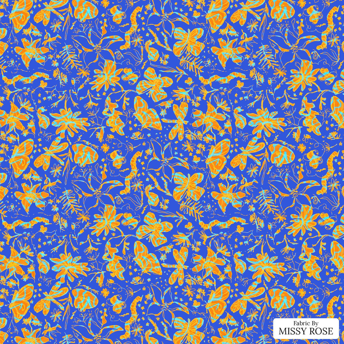Laura Hamzic 40 - flat view of the print, zoom in for detail | Fabric by Missy Rose