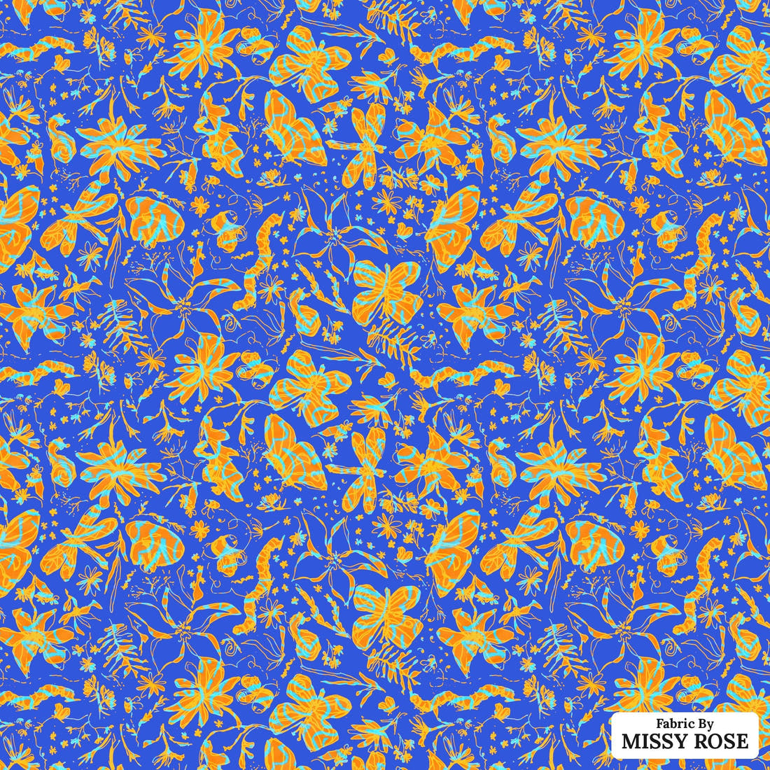 Laura Hamzic 40 - flat view of the print, zoom in for detail | Fabric by Missy Rose