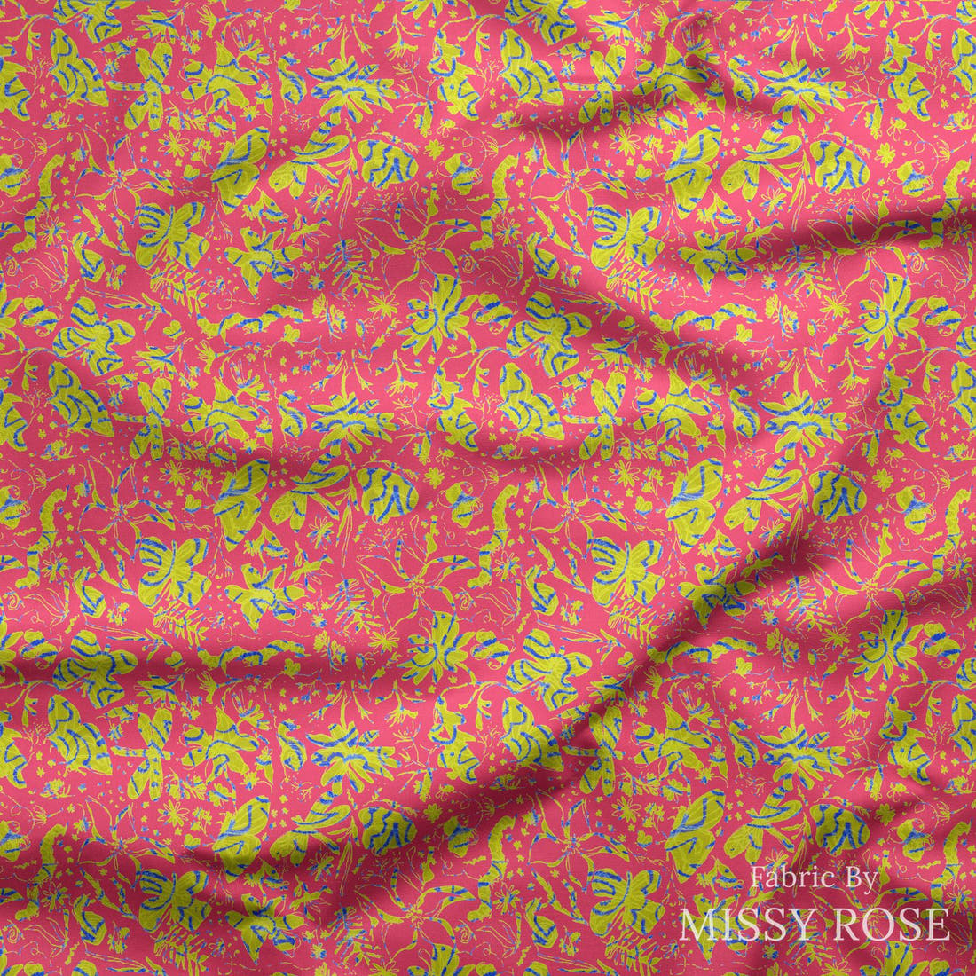 Laura Hamzic 41 draped fabric mockup - custom printed fabric by the metre | Fabric by Missy Rose