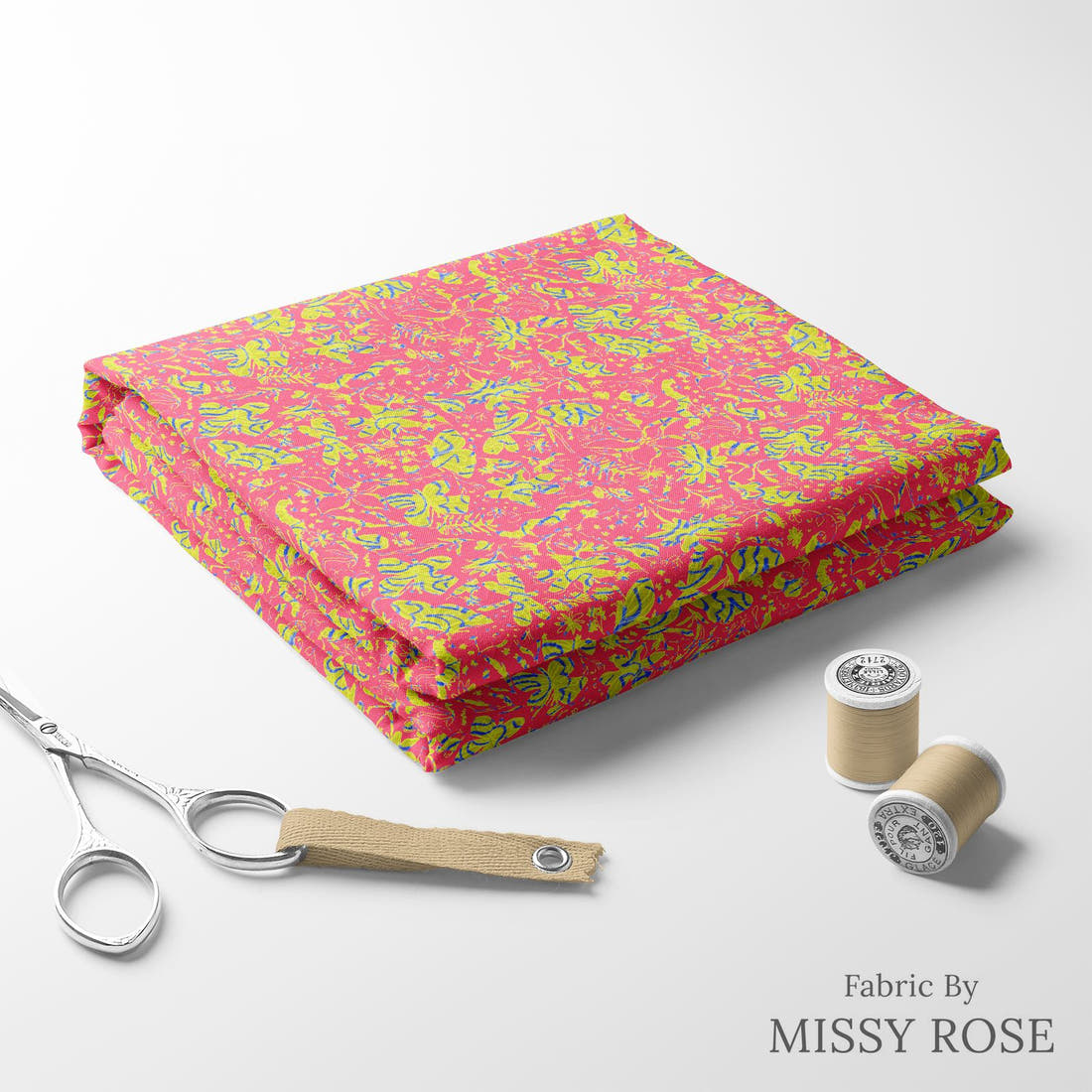 Laura Hamzic 41 folded fabric stack with matching thread - pre-order fabric Australia | Fabric by Missy Rose