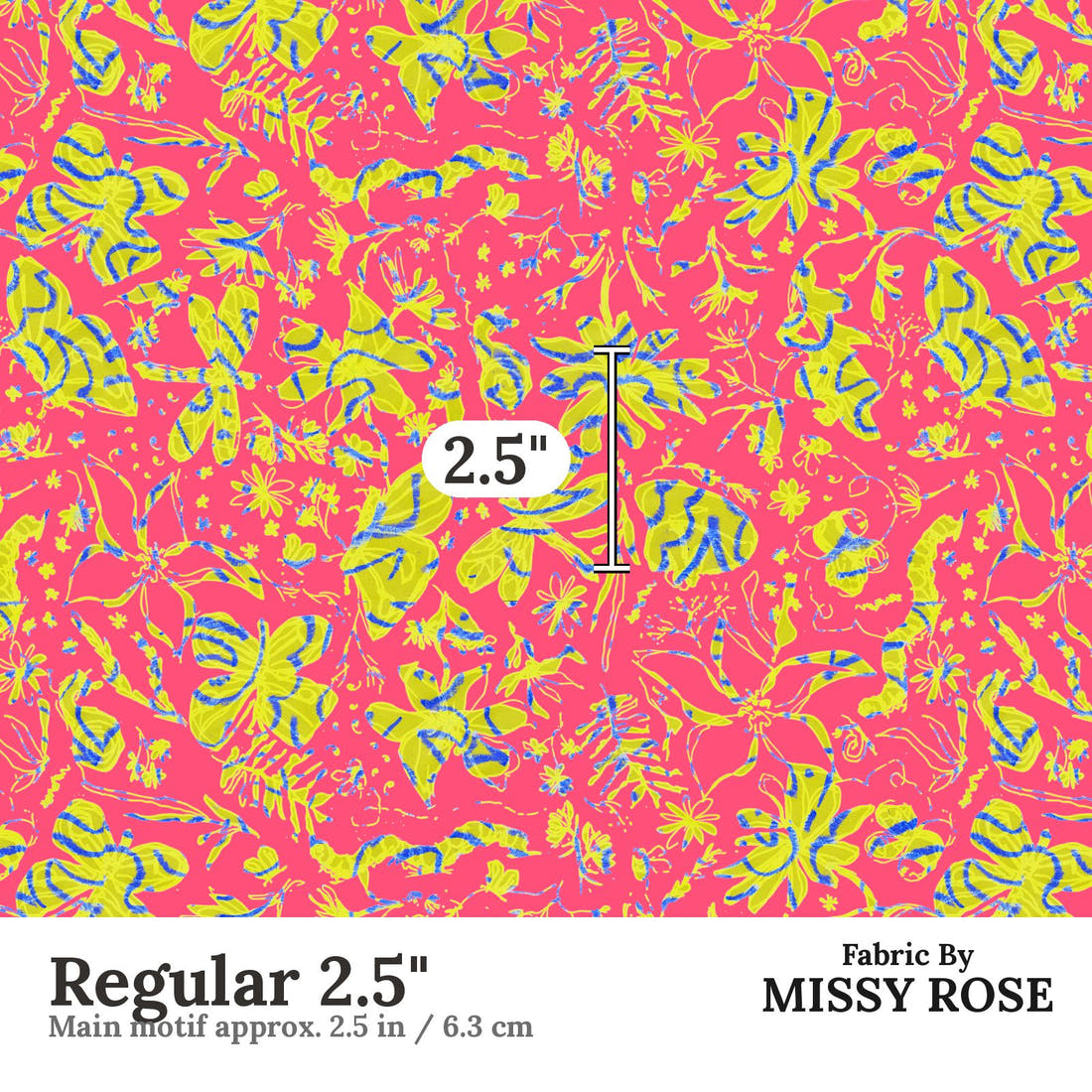 Laura Hamzic 41 Regular 2.5 inch print scale guide | Fabric by Missy Rose