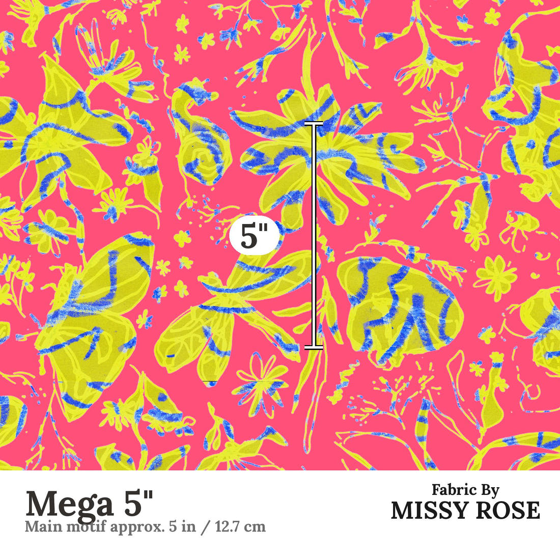 Laura Hamzic 41 Mega 5 inch print scale guide | Fabric by Missy Rose