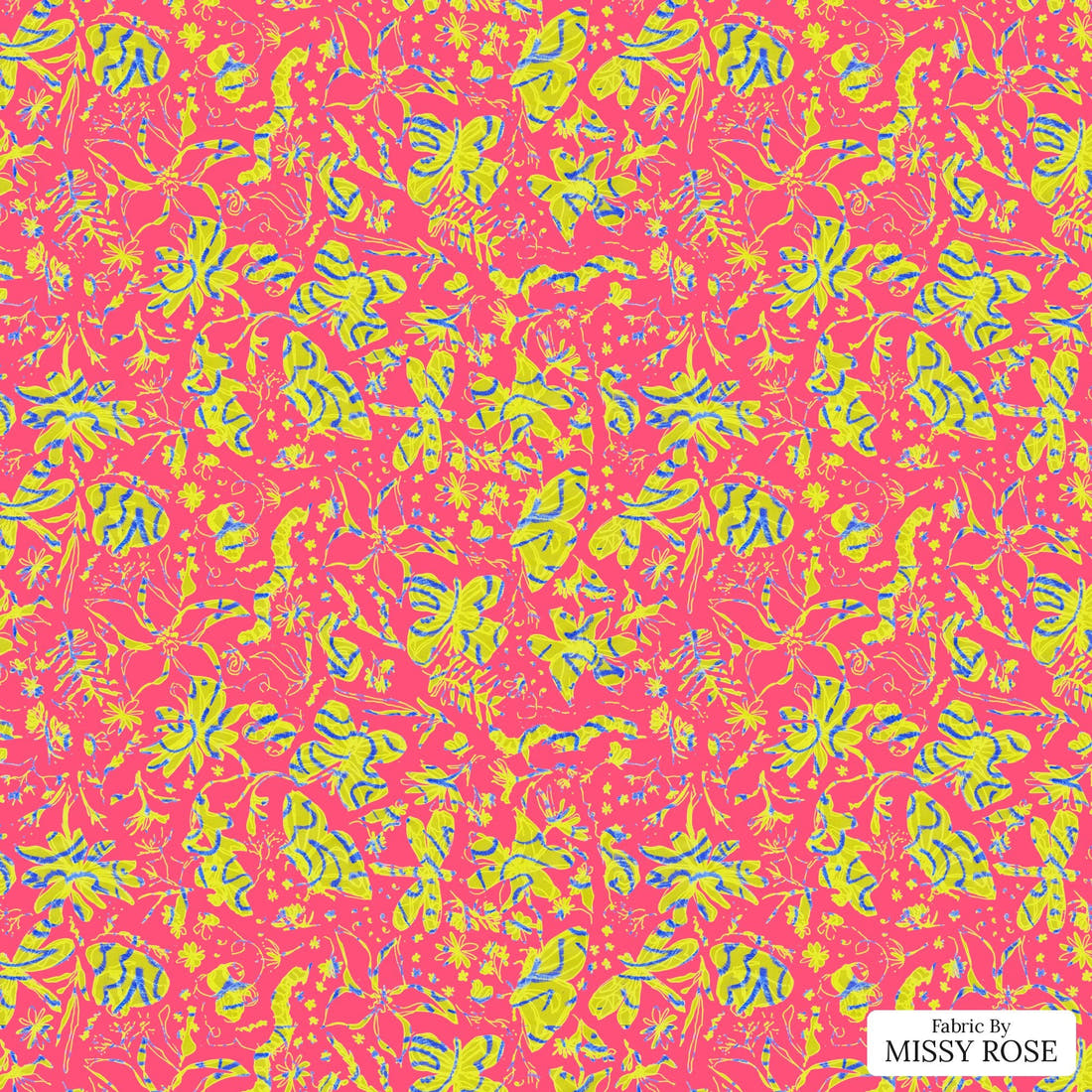 Laura Hamzic 41 - flat view of the print, zoom in for detail | Fabric by Missy Rose