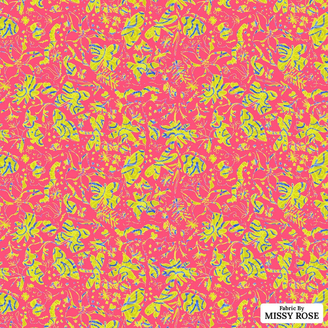 Laura Hamzic 41 - flat view of the print, zoom in for detail | Fabric by Missy Rose