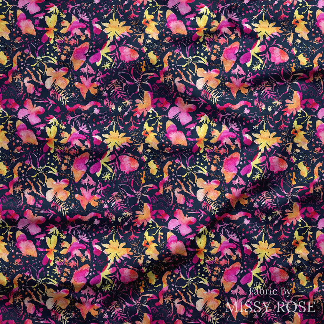 Laura Hamzic 42 draped fabric mockup - custom printed fabric by the metre | Fabric by Missy Rose