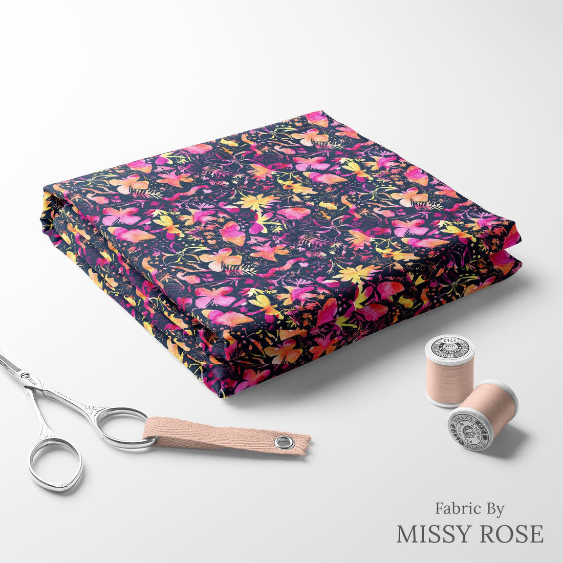 Laura Hamzic 42 folded fabric stack with matching thread - pre-order fabric Australia | Fabric by Missy Rose
