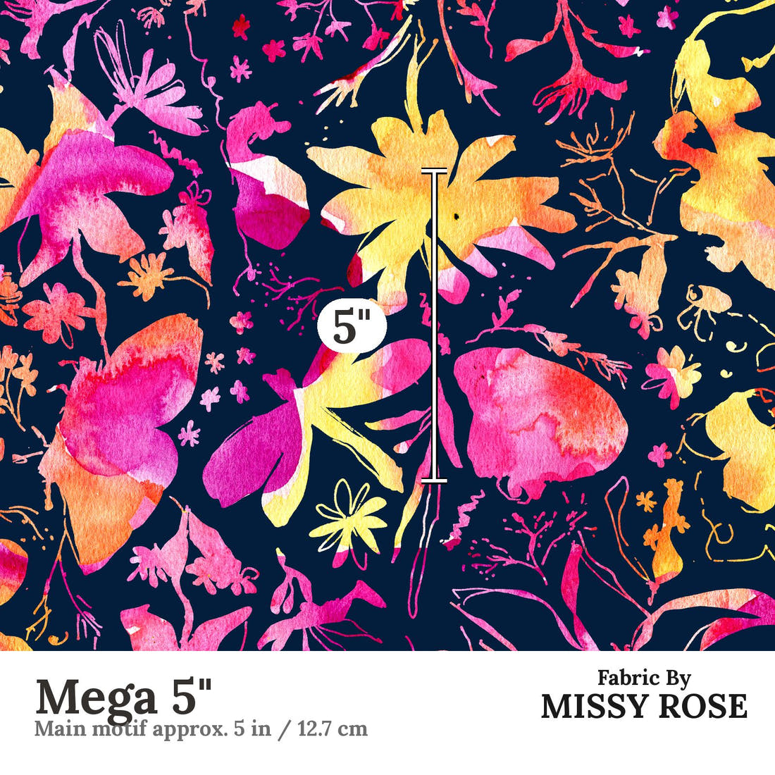 Laura Hamzic 42 Mega 5 inch print scale guide | Fabric by Missy Rose