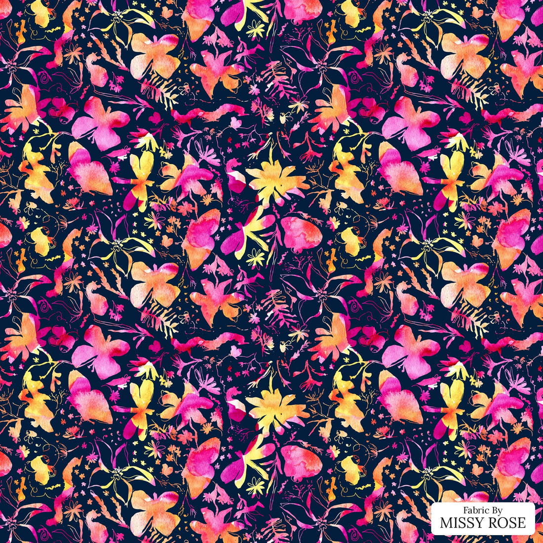 Laura Hamzic 42 - flat view of the print, zoom in for detail | Fabric by Missy Rose