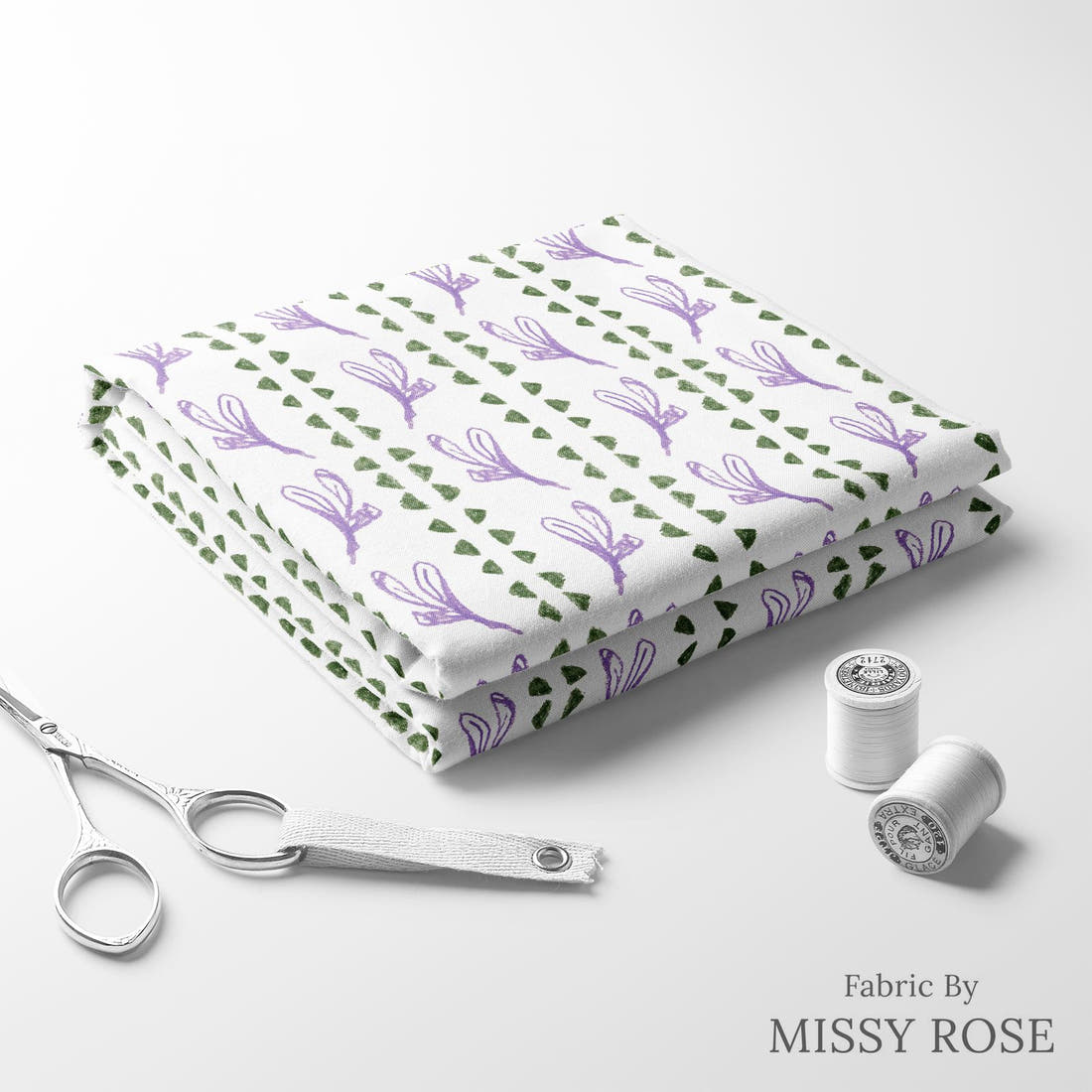 Laura Hamzic 43 folded fabric stack with matching thread - pre-order fabric Australia | Fabric by Missy Rose