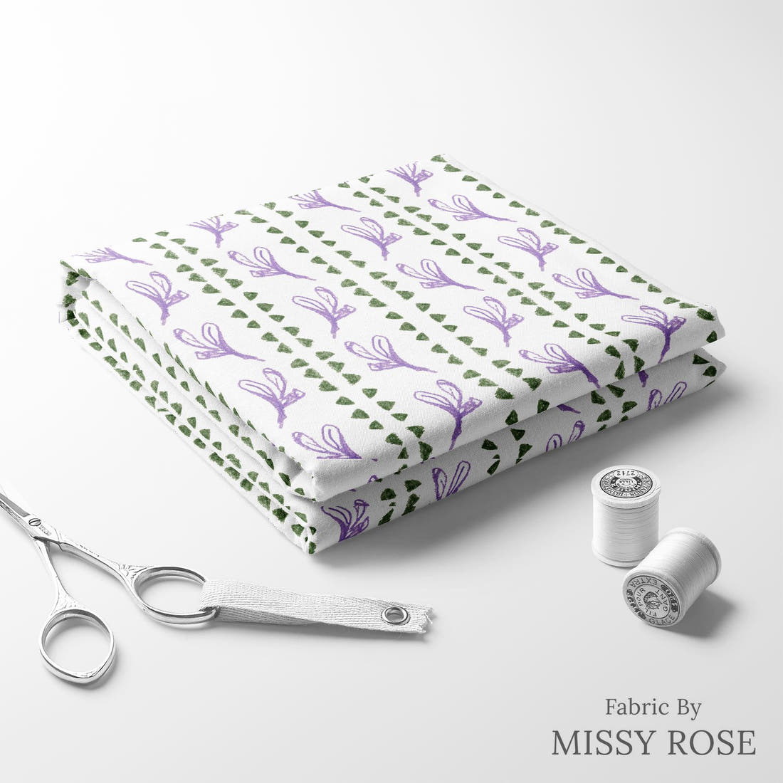 Laura Hamzic 43 folded fabric stack with matching thread - pre-order fabric Australia | Fabric by Missy Rose