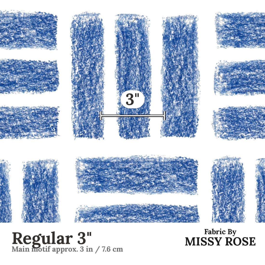 Laura Hamzic 44 Regular 3 inch print scale guide | Fabric by Missy Rose