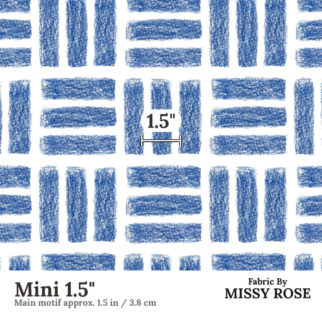 Laura Hamzic 44 Mini 1.5 inch print scale guide | Fabric by Missy Rose
