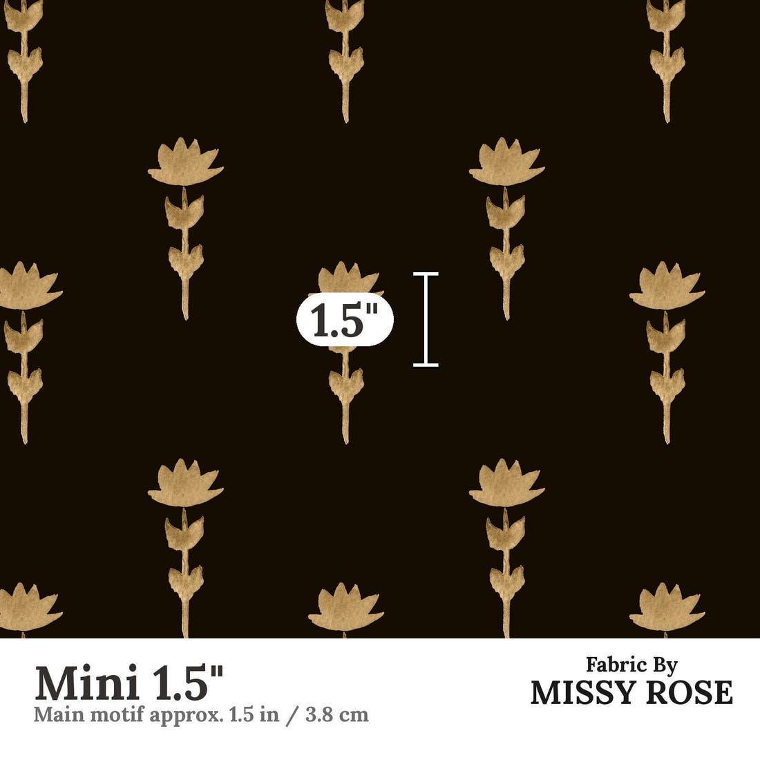 Laura Hamzic 45 Mini 1.5 inch print scale guide | Fabric by Missy Rose