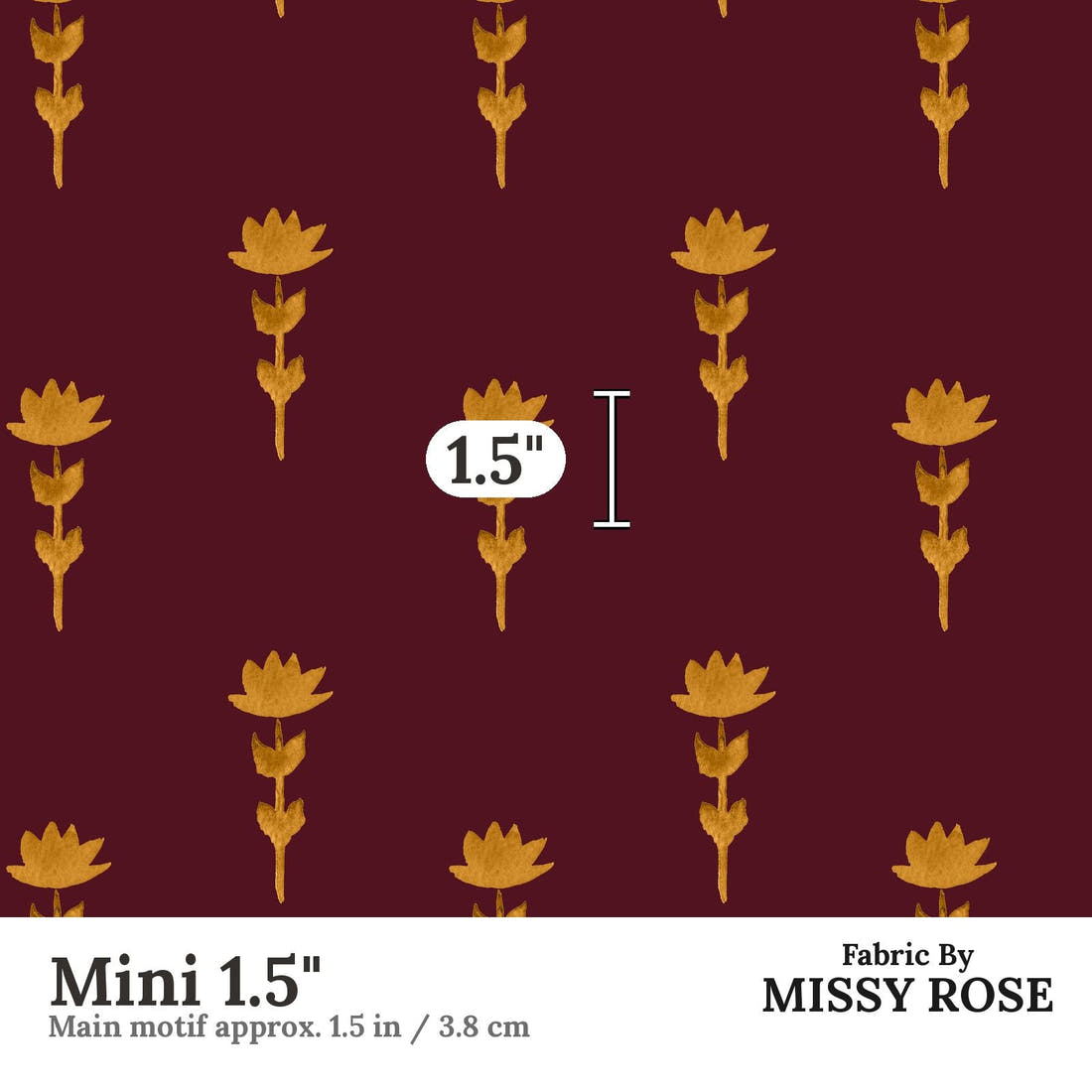 Laura Hamzic 46 Mini 1.5 inch print scale guide | Fabric by Missy Rose