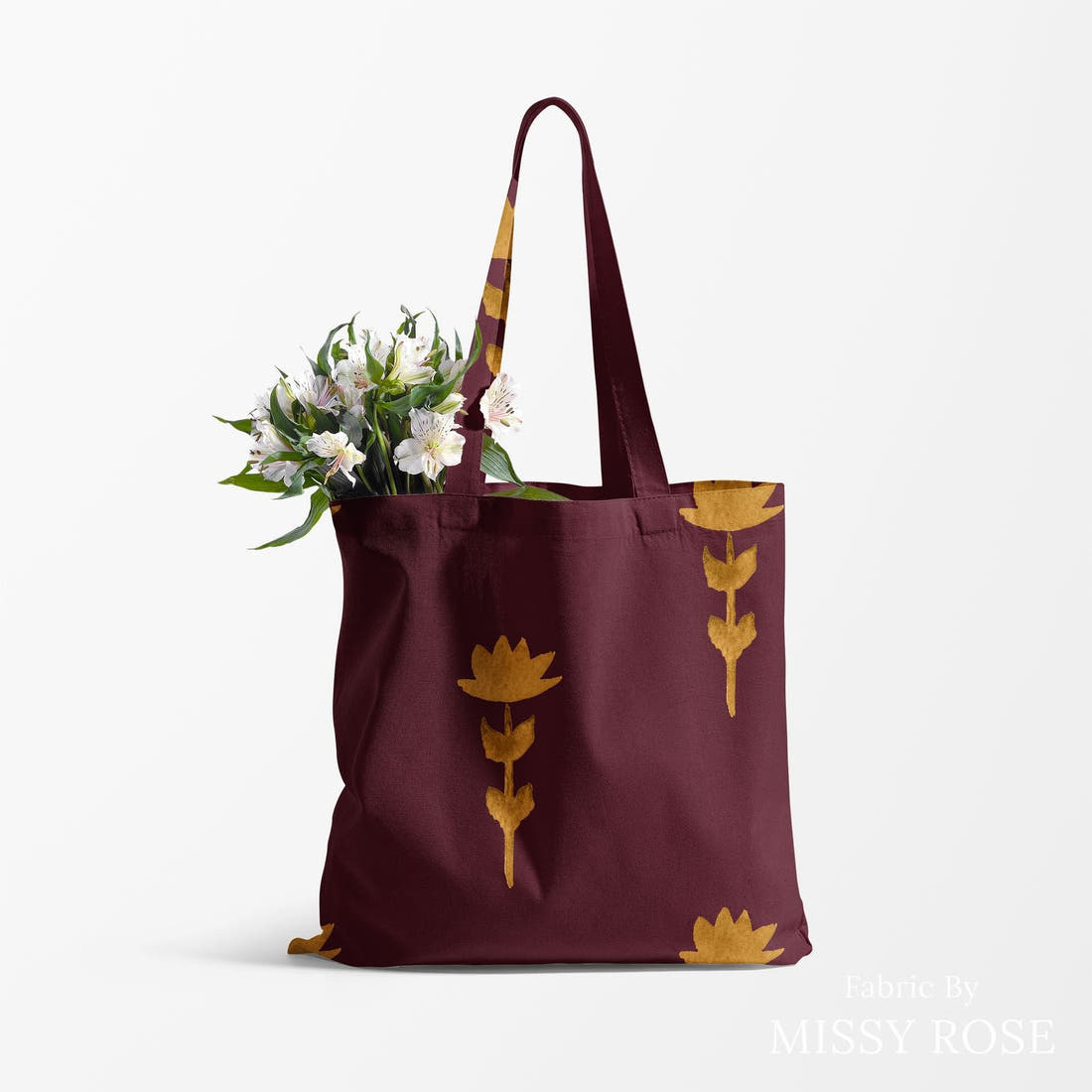 Laura Hamzic 46 made up as a tote bag - see how the print looks made up | Fabric by Missy Rose
